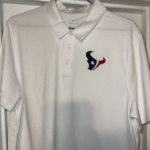 Houston Texans Men's XL White Nike Dri-Fit Polo